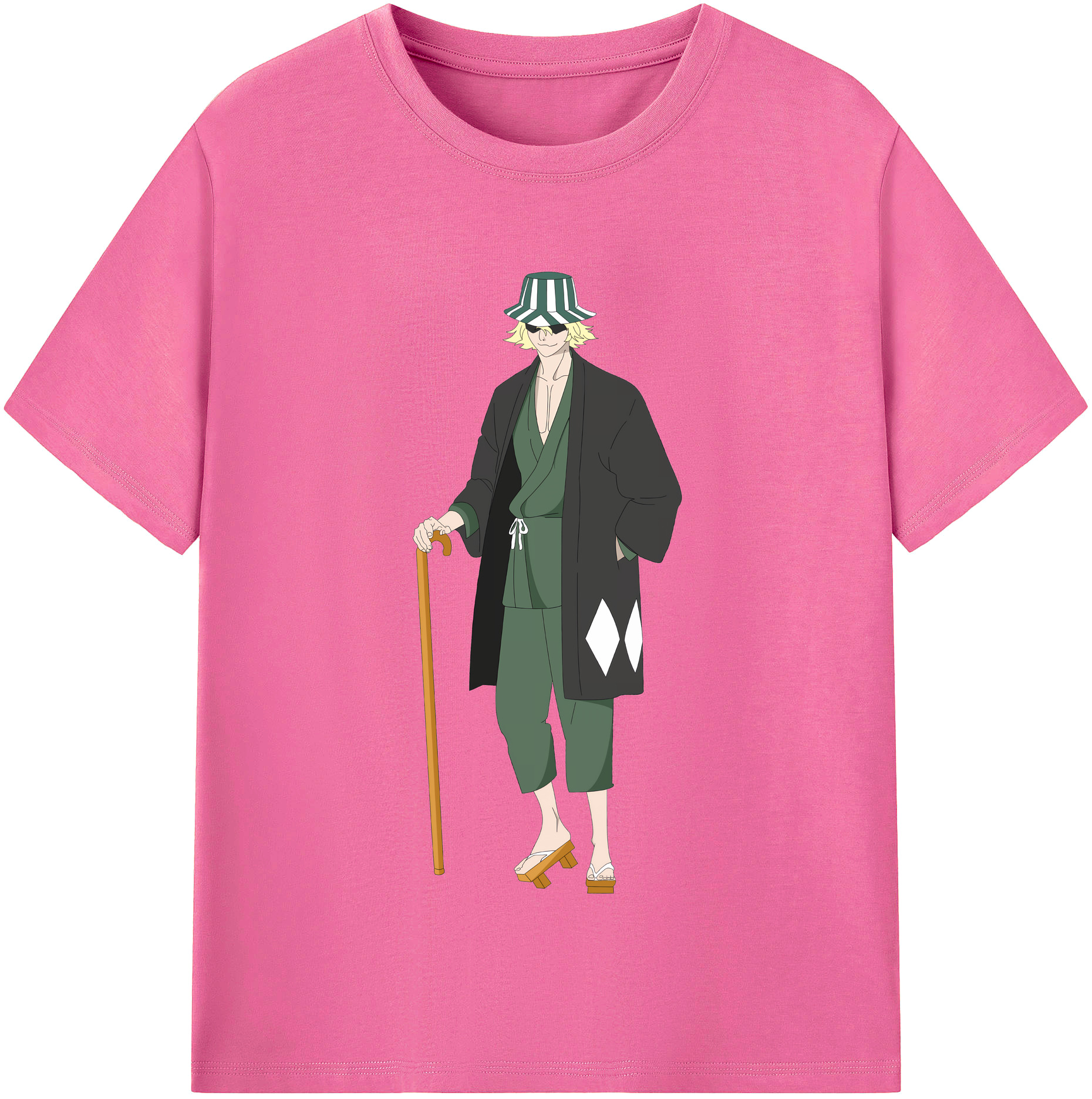 （画像用） "ブリーチ 浦原 喜助（うらはら きすけ） BLEACH Urahara Kisuke " レディースカジュアルプリントTシャツ（綿100％）